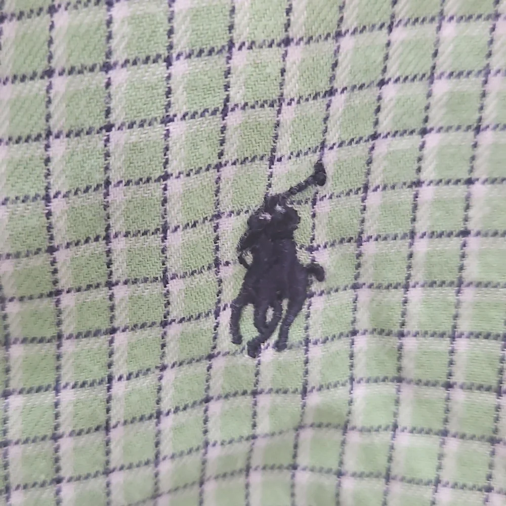 Ralph Lauren Green Checkered Button Down Boys Sz Sm